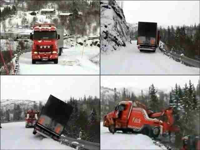 Спасение водителей в Норвегии